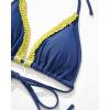 imageSUUKSESS Women Ruffle Thong Bikini Sets Halter String Triangle 2 Piece Swimsuit102 Blue Yellow