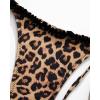 imageSUUKSESS Women Ruffle Thong Bikini Sets Halter String Triangle 2 Piece Swimsuit102 Leopard Black