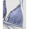 imageSUUKSESS Women Ruffle Thong Bikini Sets Halter String Triangle 2 Piece Swimsuit102 Navy Blue Striped