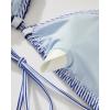 imageSUUKSESS Women Ruffle Thong Bikini Sets Halter String Triangle 2 Piece Swimsuit102 Navy Blue Striped