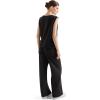 imageSUUKSESS Women 2 Piece Lounge Matching Sets Wide Leg Sweatpants Sleeveless TopsBlack