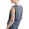 imageSUUKSESS Women 2 Piece Lounge Matching Sets Wide Leg Sweatpants Sleeveless TopsBlue