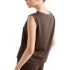 imageSUUKSESS Women 2 Piece Lounge Matching Sets Wide Leg Sweatpants Sleeveless TopsDark Brown