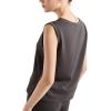 imageSUUKSESS Women 2 Piece Lounge Matching Sets Wide Leg Sweatpants Sleeveless TopsDark Grey