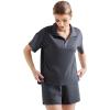 imageSUUKSESS Women 2 Piece Modal Lounge Sets V Neck Tops Drawstring Shorts OutfitsDark Storm