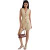 imageSUUKSESS Womens Summer 2 Piece Sets Button Down V Neck Vest Waistcoat and Pockets Shorts SetsKhaki