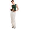 imageSUUKSESS Women Button Down Going Out Trendy Tops Ribbed Sexy Vest Y2K Tank TopsDeep Green