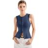 imageSUUKSESS Women Button Down Going Out Trendy Tops Ribbed Sexy Vest Y2K Tank TopsNavy Blue