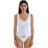 imageSUUKSESS Women Cotton Ribbed Summer Going Out Tops Padded Trendy Basic Tank TopsSnow White