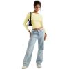 imageSUUKSESS Women Crew Neck Long Sleeve T Shirts Double Lined Tight Fitted Crop TopButter Yellow
