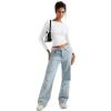 imageSUUKSESS Women Crew Neck Long Sleeve T Shirts Double Lined Tight Fitted Crop TopSnow White