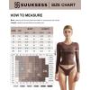 imageSUUKSESS Women Double Lined Fitted Basic T Shirts Crew Neck Long Sleeve Crop TopYellow