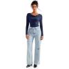 imageSUUKSESS Women Long Sleeve Off Shoulder Tops Trendy Cowl Neck Going Out Shirt for FallBlue