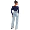 imageSUUKSESS Women Long Sleeve Off Shoulder Tops Trendy Cowl Neck Going Out Shirt for FallBlue