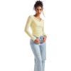imageSUUKSESS Women Long Sleeve Off Shoulder Tops Trendy Cowl Neck Going Out Shirt for FallButter Yellow