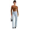 imageSUUKSESS Women Long Sleeve Off Shoulder Tops Trendy Cowl Neck Going Out Shirt for FallMocha