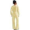 imageSUUKSESS Women Modal Fall 2 piece outfits Oversized Sweatshirt Wide Leg PantsButter Yellow
