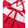 imageSUUKSESS Women One Piece Swimsuit Tummy Control V Neck Crisscross Back Bathing Suit67 Red