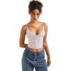imageSUUKSESS Women Sexy Deep V Neck Sleeveless Fitted Basic Tops Y2K Tank Top CamiLove Print
