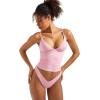 imageSUUKSESS Women Sexy Deep V Neck Sleeveless Fitted Basic Tops Y2K Tank Top CamiPink
