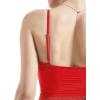 imageSUUKSESS Women Sexy Deep V Neck Sleeveless Fitted Basic Tops Y2K Tank Top CamiRed Lace
