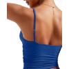 imageSUUKSESS Women Sexy Deep V Neck Sleeveless Fitted Basic Tops Y2K Tank Top CamiRoyal Blue