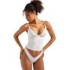 imageSUUKSESS Women Sexy Deep V Neck Sleeveless Fitted Basic Tops Y2K Tank Top CamiSnow White
