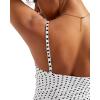 imageSUUKSESS Women Sexy Deep V Neck Sleeveless Fitted Basic Tops Y2K Tank Top CamiWhite Polka Dots