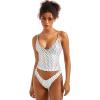 imageSUUKSESS Women Sexy Deep V Neck Sleeveless Fitted Basic Tops Y2K Tank Top CamiWhite Polka Dots