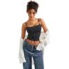 imageSUUKSESS Women Sexy Square Neck Tank Top Summer Y2K Going Out Basic Cami ShirtBlack Polka Dots