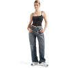 imageSUUKSESS Women Sexy Square Neck Tank Top Summer Y2K Going Out Basic Cami ShirtBlack Polka Dots