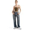imageSUUKSESS Women Sexy Square Neck Tank Top Summer Y2K Going Out Basic Cami ShirtDeep Leopard