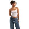 imageSUUKSESS Women Sexy Square Neck Tank Top Summer Y2K Going Out Basic Cami ShirtHeart Print