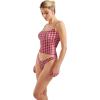imageSUUKSESS Women Sexy Square Neck Tank Top Summer Y2K Going Out Basic Cami ShirtRed Plaid