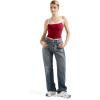 imageSUUKSESS Women Sexy Square Neck Tank Top Summer Y2K Going Out Basic Cami ShirtWine Redwhite