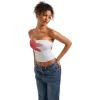 imageSUUKSESS Women Sexy Tube Top Summer Y2K Going Out Double Lined Basic Tank TopFlower