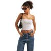 imageSUUKSESS Women Sexy Tube Top Summer Y2K Going Out Double Lined Basic Tank TopHeart Print