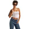 imageSUUKSESS Women Sexy Tube Top Summer Y2K Going Out Double Lined Basic Tank TopHeart Print
