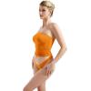 imageSUUKSESS Women Sexy Tube Top Summer Y2K Going Out Double Lined Basic Tank TopOrange