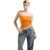 imageSUUKSESS Women Sexy Tube Top Summer Y2K Going Out Double Lined Basic Tank TopOrange