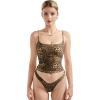 imageSUUKSESS Women Sexy Square Neck Tank Top Summer Y2K Going Out Basic Cami ShirtDeep Leopard
