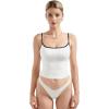 imageSUUKSESS Women Sexy Square Neck Tank Top Summer Y2K Going Out Basic Cami ShirtWhiteblack