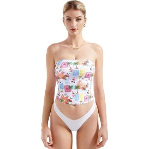 imageSUUKSESS Women Sexy Tube Top Summer Y2K Going Out Double Lined Basic Tank TopHawaii Beach
