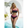 imageSUUKSESS Women Bandeau High Waited 2 Piece Bikini Set Cheeky High Cut Swimsuit104 Black Pink