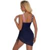 imageSUUKSESS Women Mesh One Piece Swim Dress Swimsuit Tummy Control Bathing Suit109 American Flag