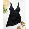 imageSUUKSESS Women Mesh One Piece Swim Dress Swimsuit Tummy Control Bathing Suit109 Black