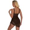 imageSUUKSESS Women Mesh One Piece Swim Dress Swimsuit Tummy Control Bathing Suit109 Dark Brown