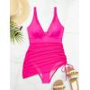 imageSUUKSESS Women Mesh One Piece Swim Dress Swimsuit Tummy Control Bathing Suit109 Hot Pink