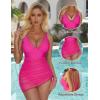 imageSUUKSESS Women Mesh One Piece Swim Dress Swimsuit Tummy Control Bathing Suit109 Hot Pink