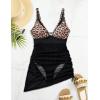 imageSUUKSESS Women Mesh One Piece Swim Dress Swimsuit Tummy Control Bathing Suit109 Leopard